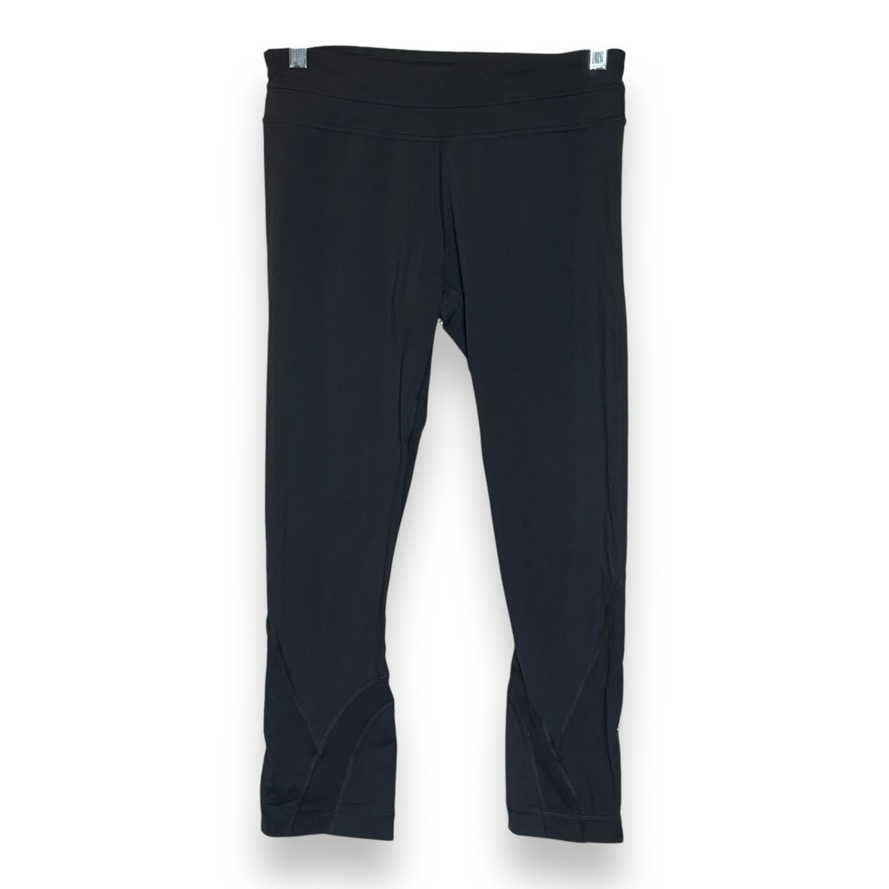 Lululemon Solid Black‎ Wunder Under Cropped Leggings Size 6